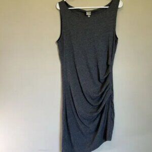 Bench Grey Gathered Tank Dress Small‎ Slightly Asymmetrical Women's